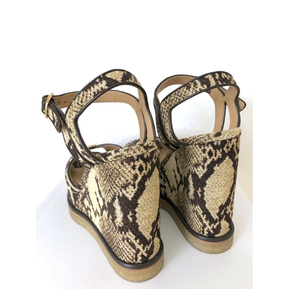 Celine Python Jacquard Wedges Size 40 - Picture 8 of 9